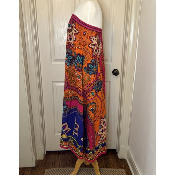 Lucky & Coco Bright & Vivid Colorful Floral Patterned Maxi Skirt Size M - Picture 10 of 16
